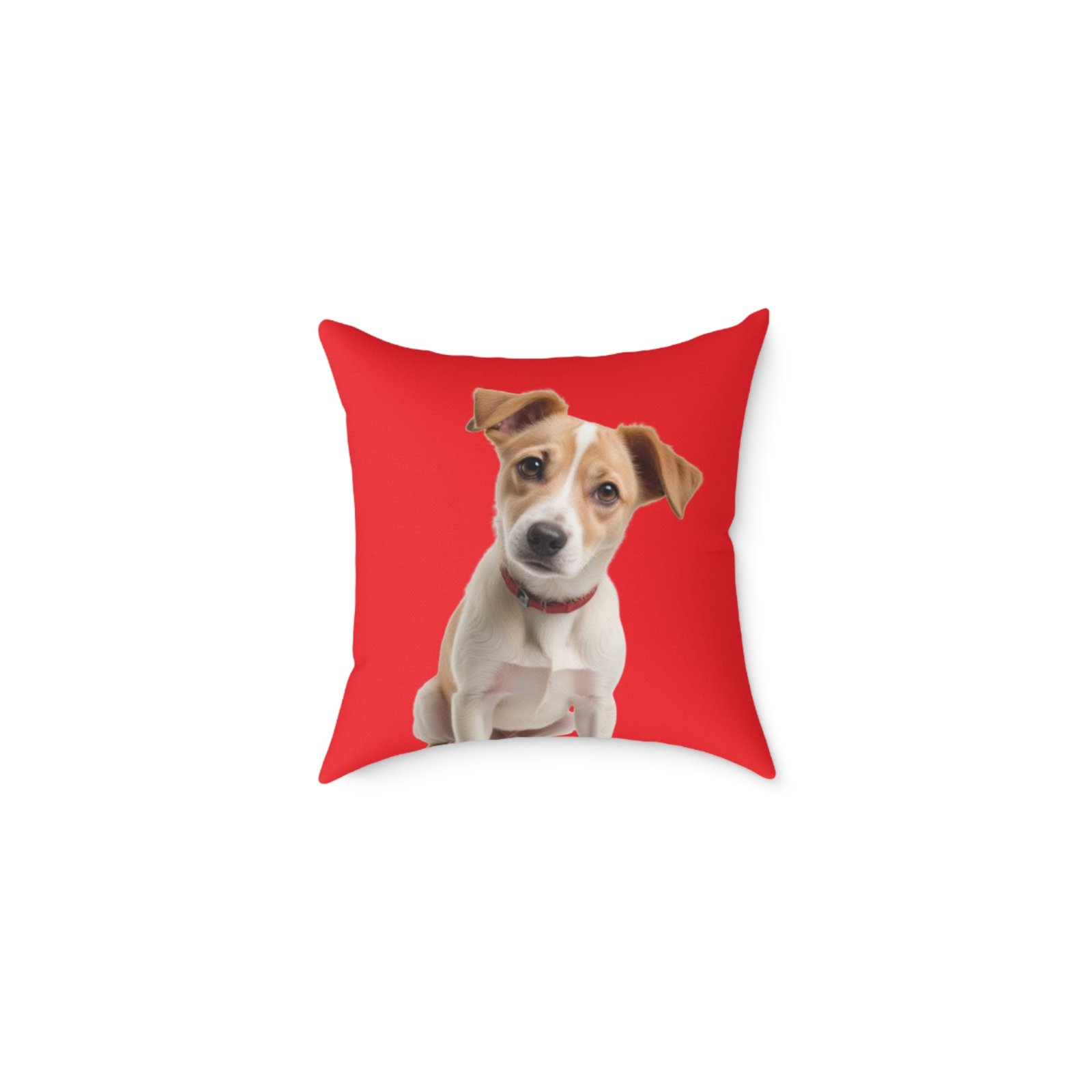 Jack Russell Square Poly Canvas Pillow