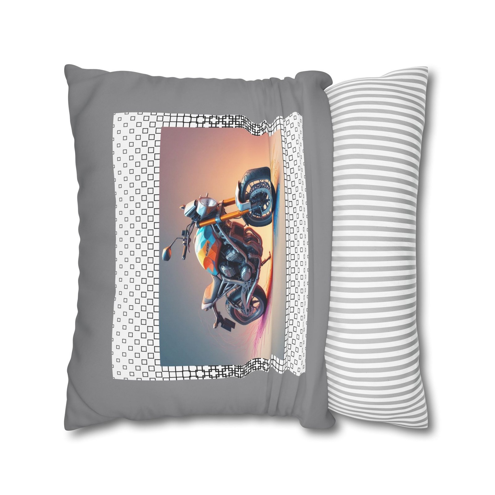 Scrambling Bikes Square Poly Canvas Pillowcase - Image 14