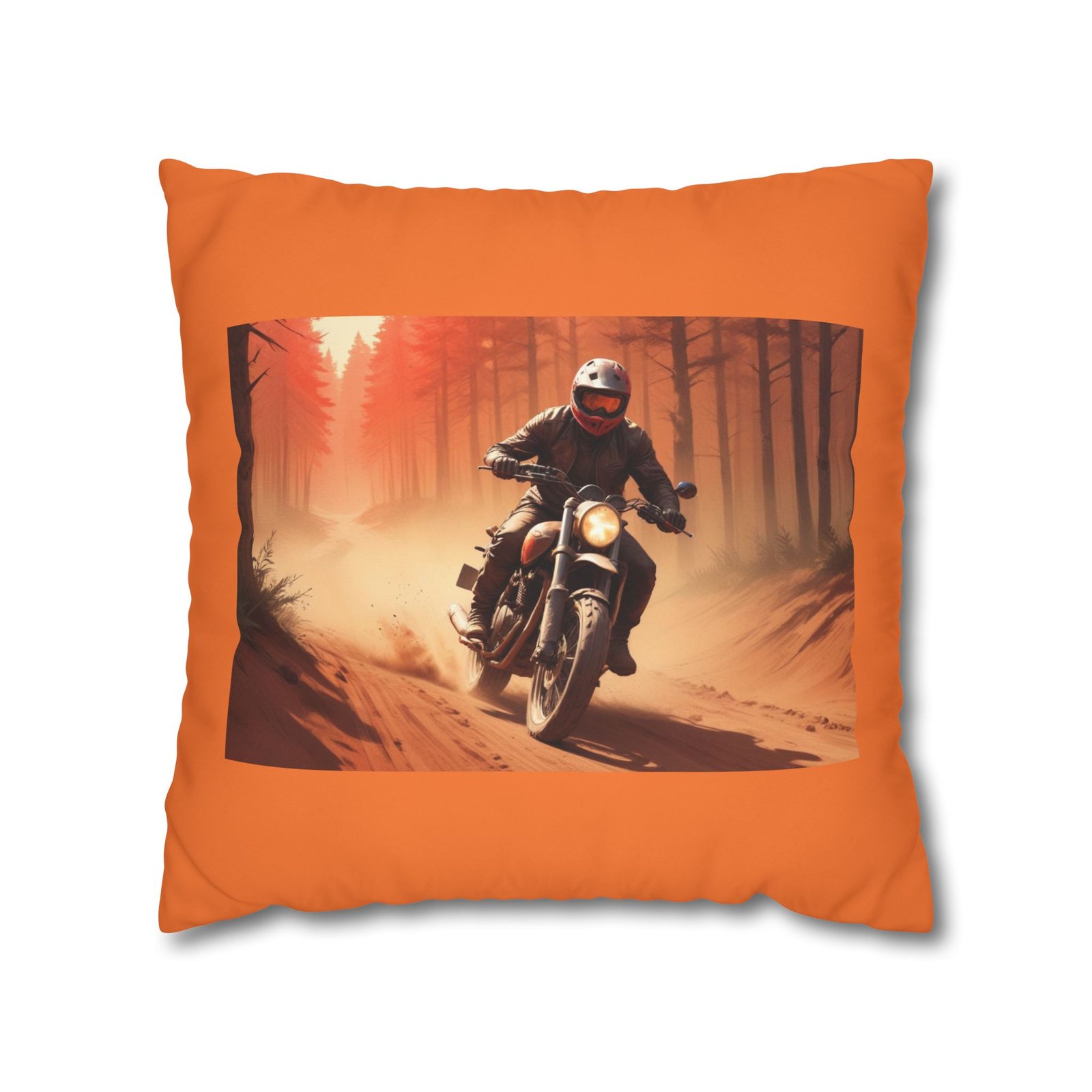 Scrambling Bikes Square Poly Canvas Pillowcase - Image 9
