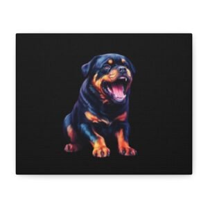 Rottweiler Dog Canvas Art - 1.25" Stretched Matte Print for Pet Lovers