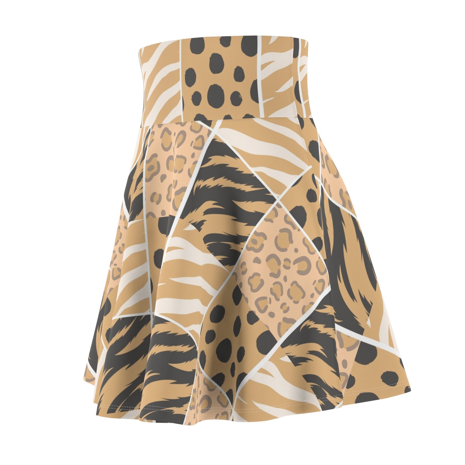 Print Women's Skater Skirt - Boho Chic Style for Spring & Summer - Image 3