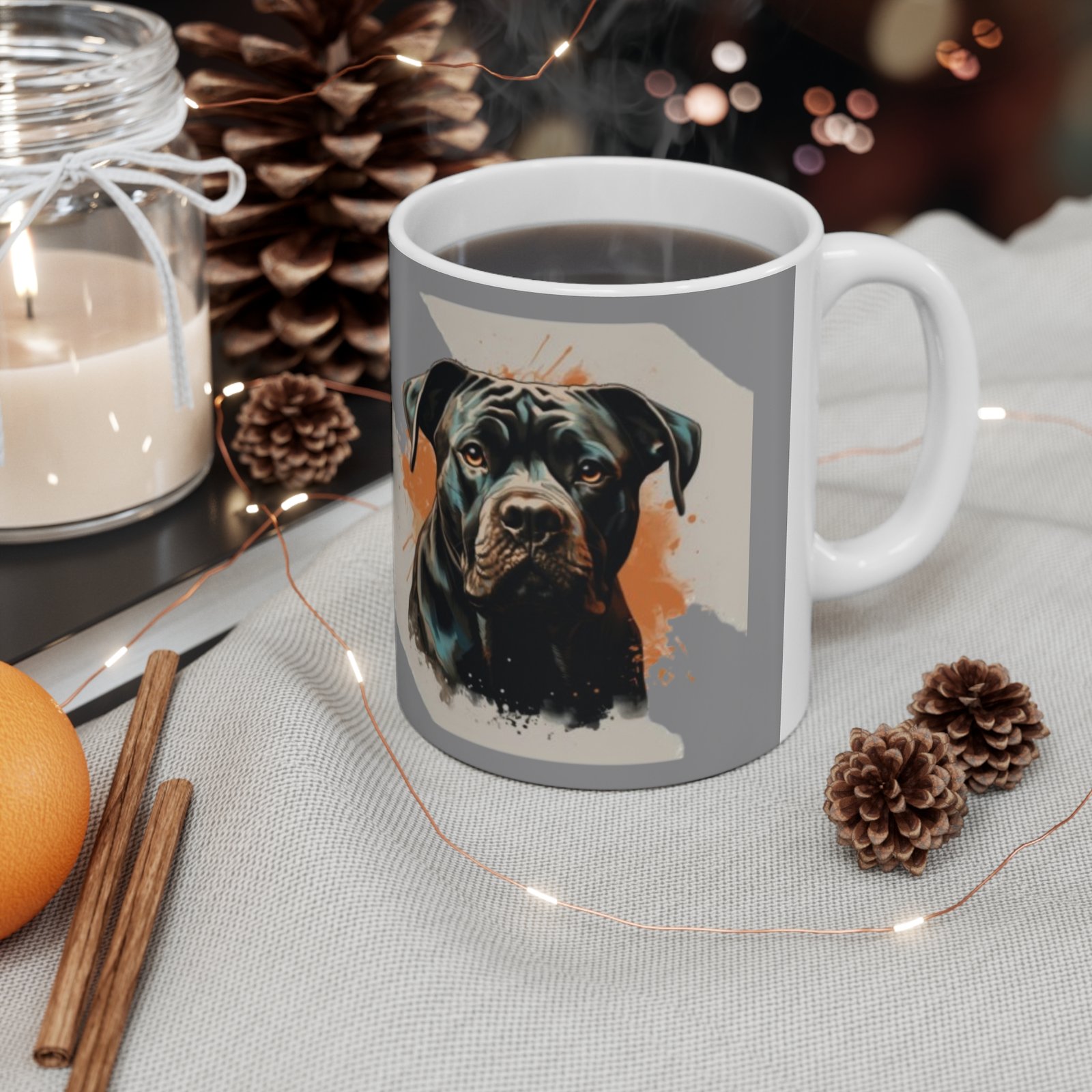 Bull Terrior Ceramic Coffee Cups, 11oz, 15oz - Image 4