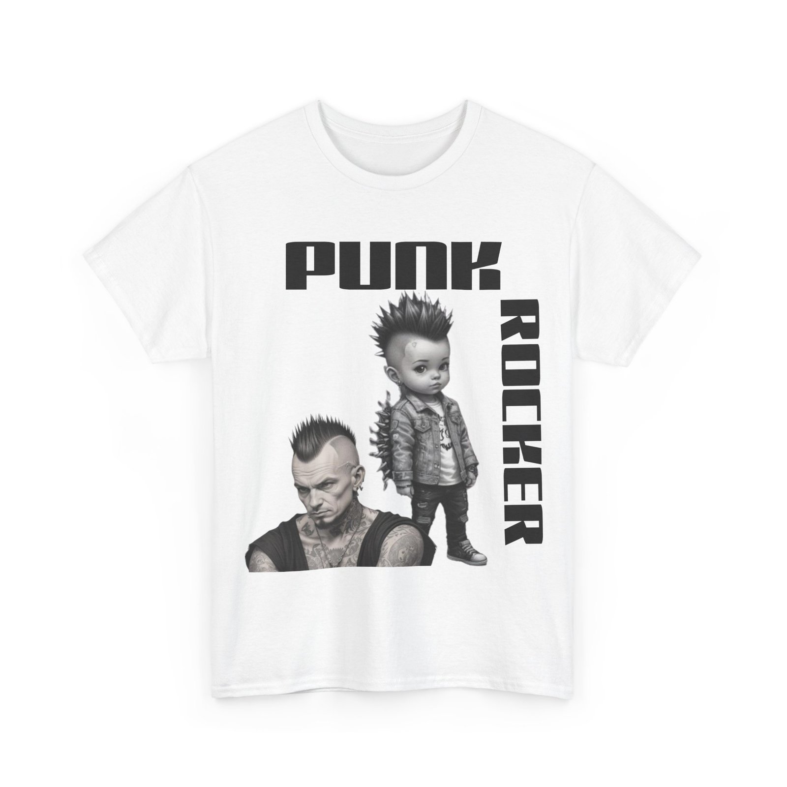 Punk Mother Daughter Father Son Grandparents Grandkids Matching Unisex Heavy Cotton Tee - Image 3