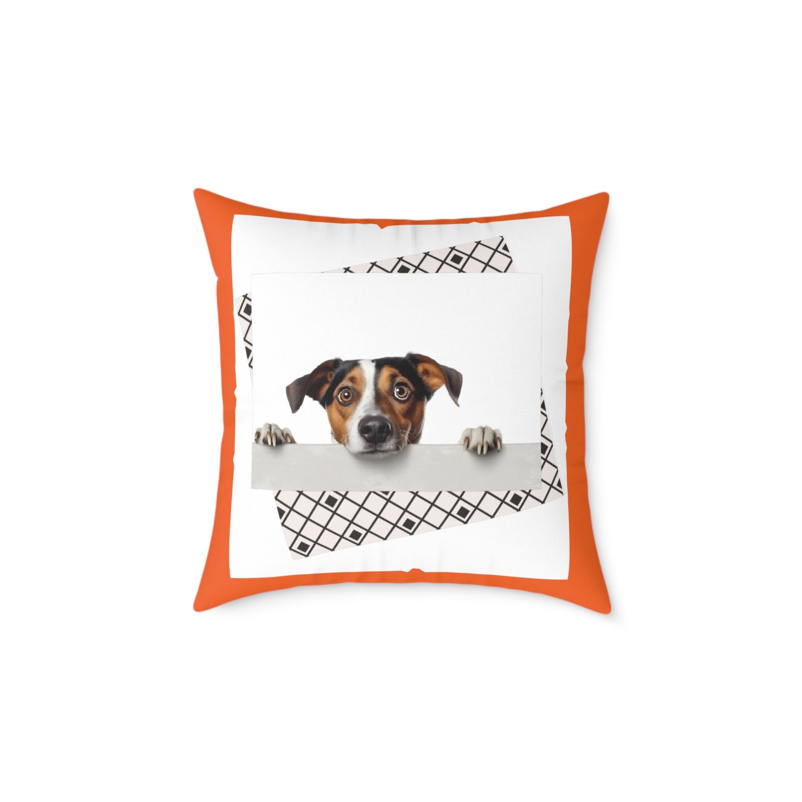 Jack Russell Square Poly Canvas Pillow 08 - Image 9