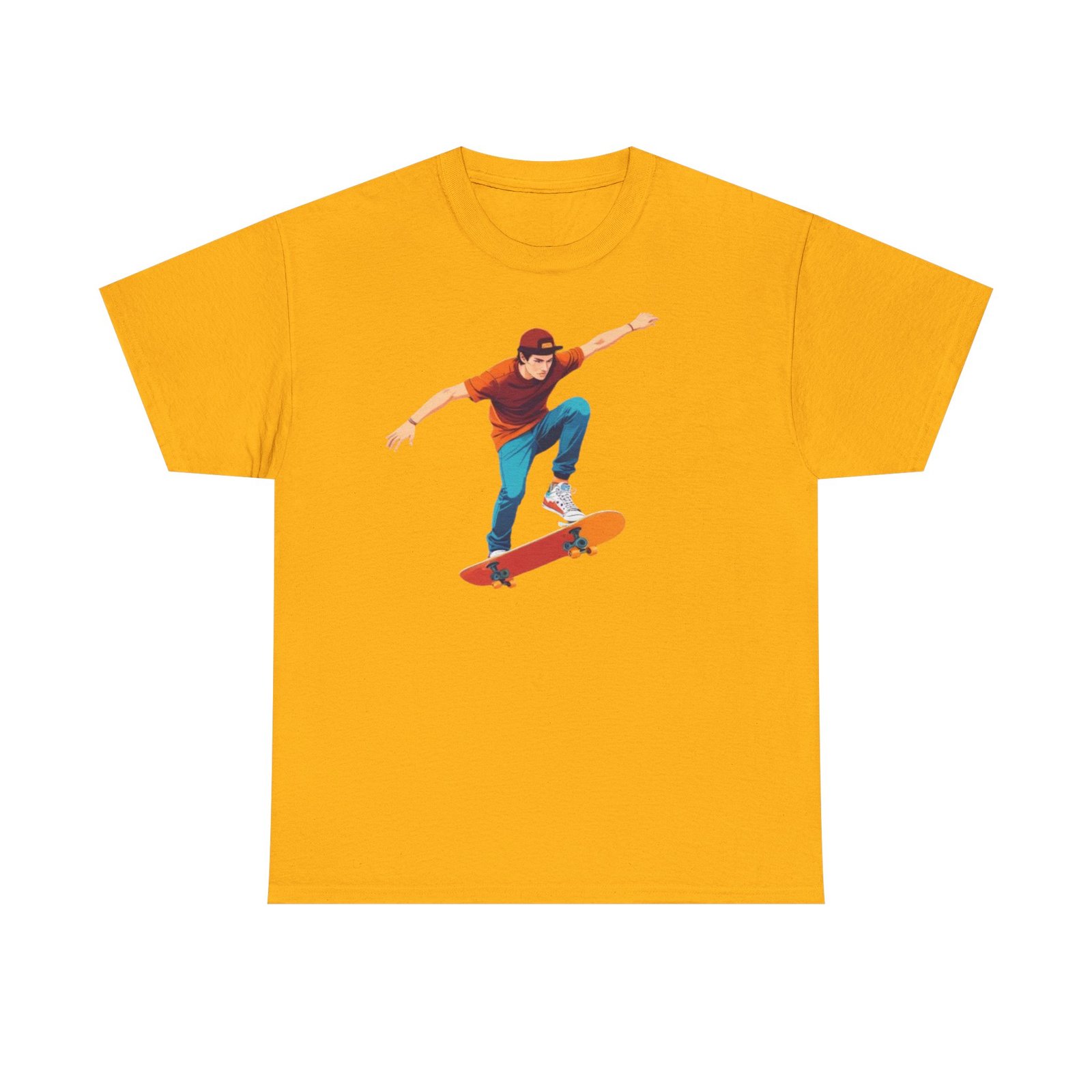 Skateboard Unisex Heavy Cotton Tee - Image 17