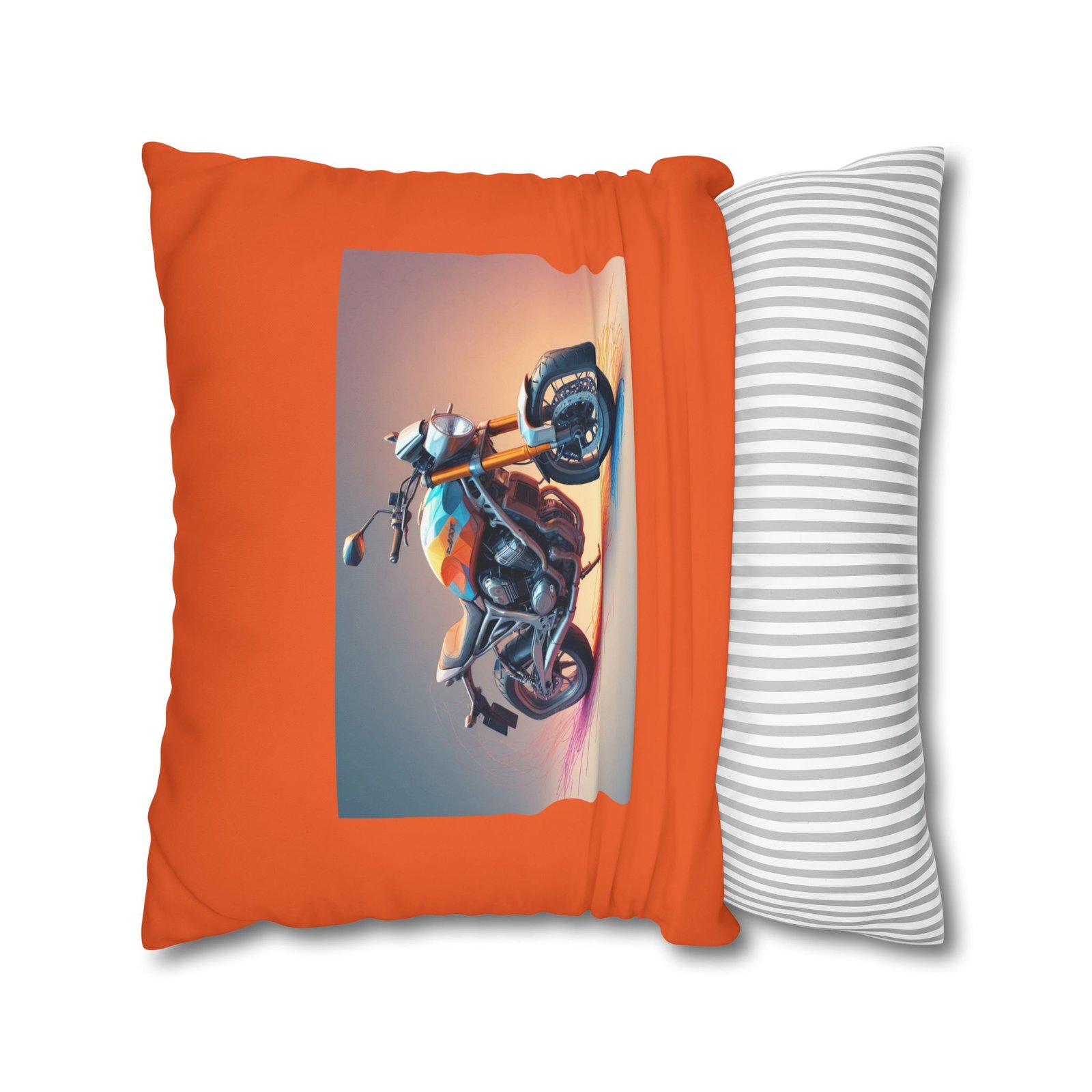 Scrambling Bikes Square Poly Canvas Pillowcase - Image 14