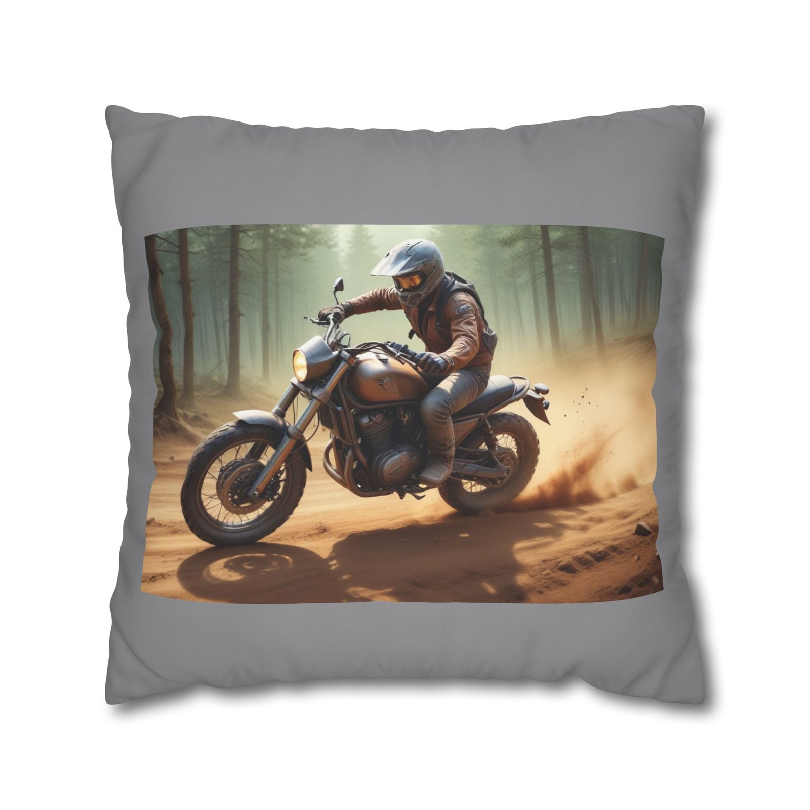 Scrambling Bikes Square Poly Canvas Pillowcase - Image 13