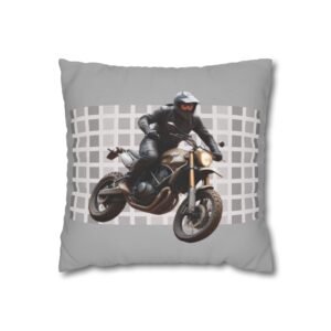 Scrambling Bikes Square Poly Canvas Pillowcase