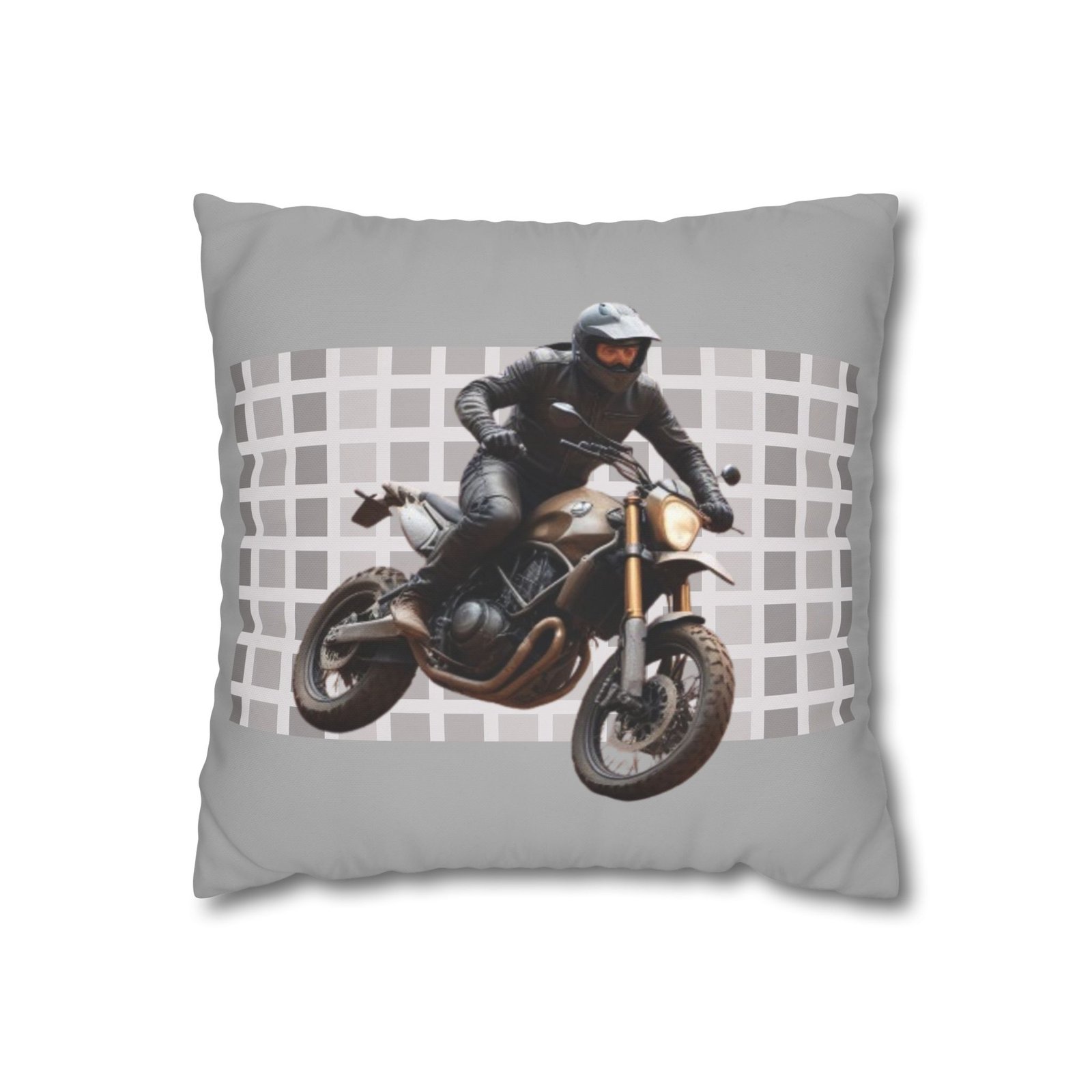 Scrambling Bikes Square Poly Canvas Pillowcase