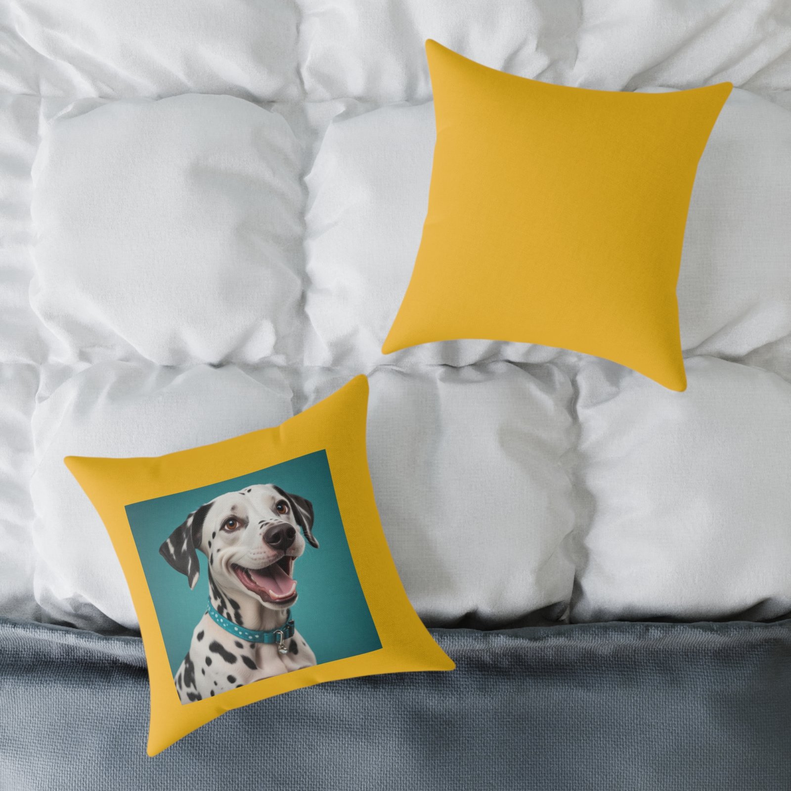 Dalmatian Pet Dog Puppy Cushion 08 Square Poly Canvas Pillow 08 - Image 8