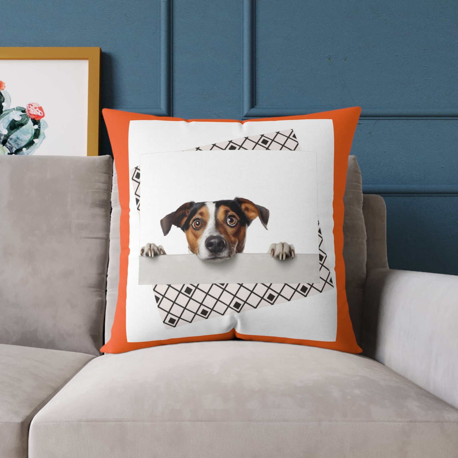 Jack Russell Square Poly Canvas Pillow 08 - Image 15
