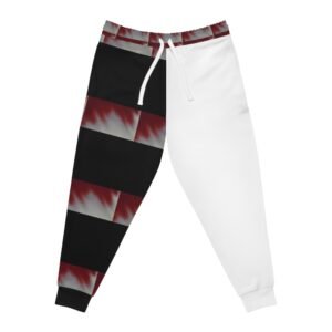 Evokes Brand Blue Geometric Athletic Joggers for Active Lifestyle