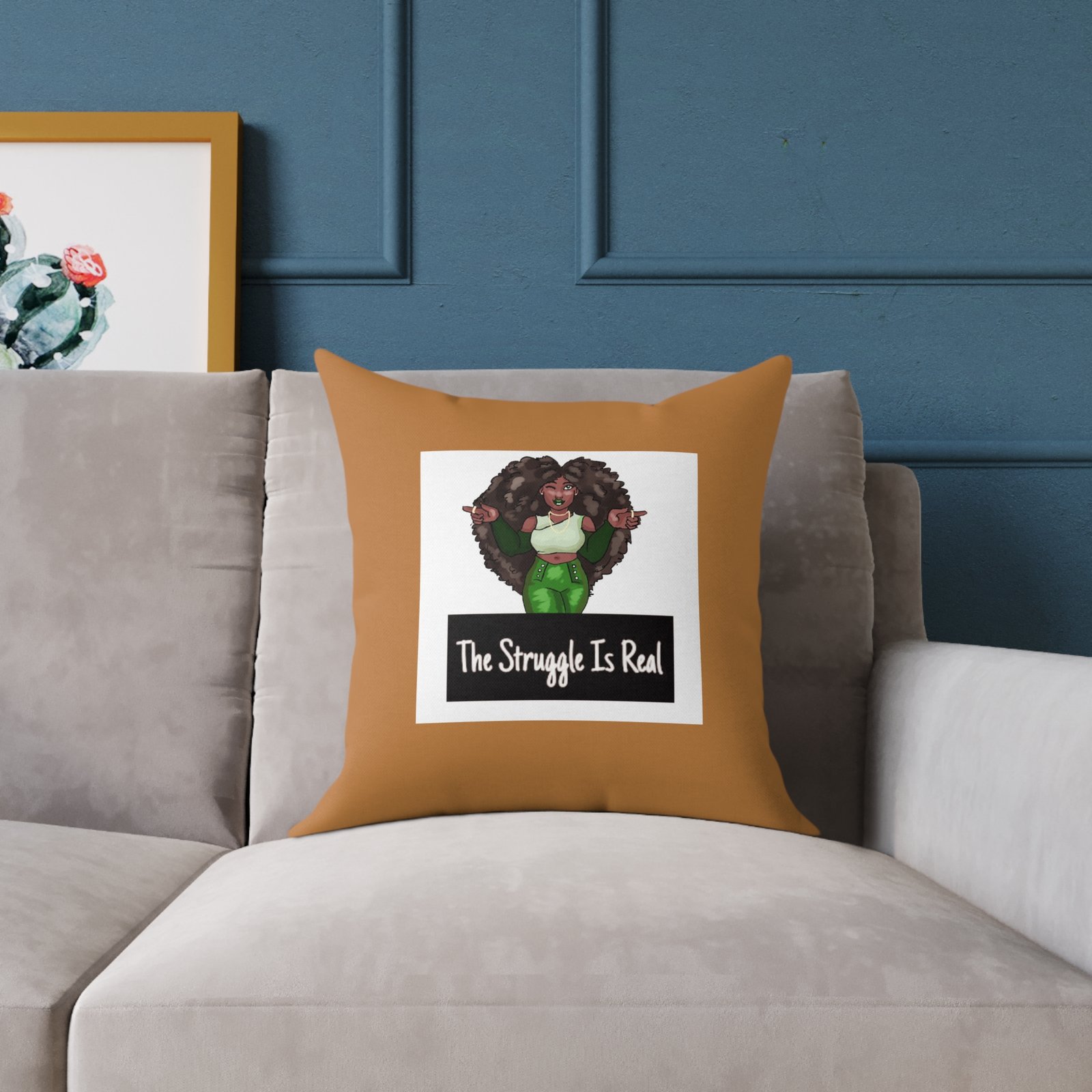 Funny Quote Keeping It Real Poly Canvas Pillow Cushion 08 - Image 7