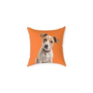 Jack Russell Square Poly Canvas Pillow