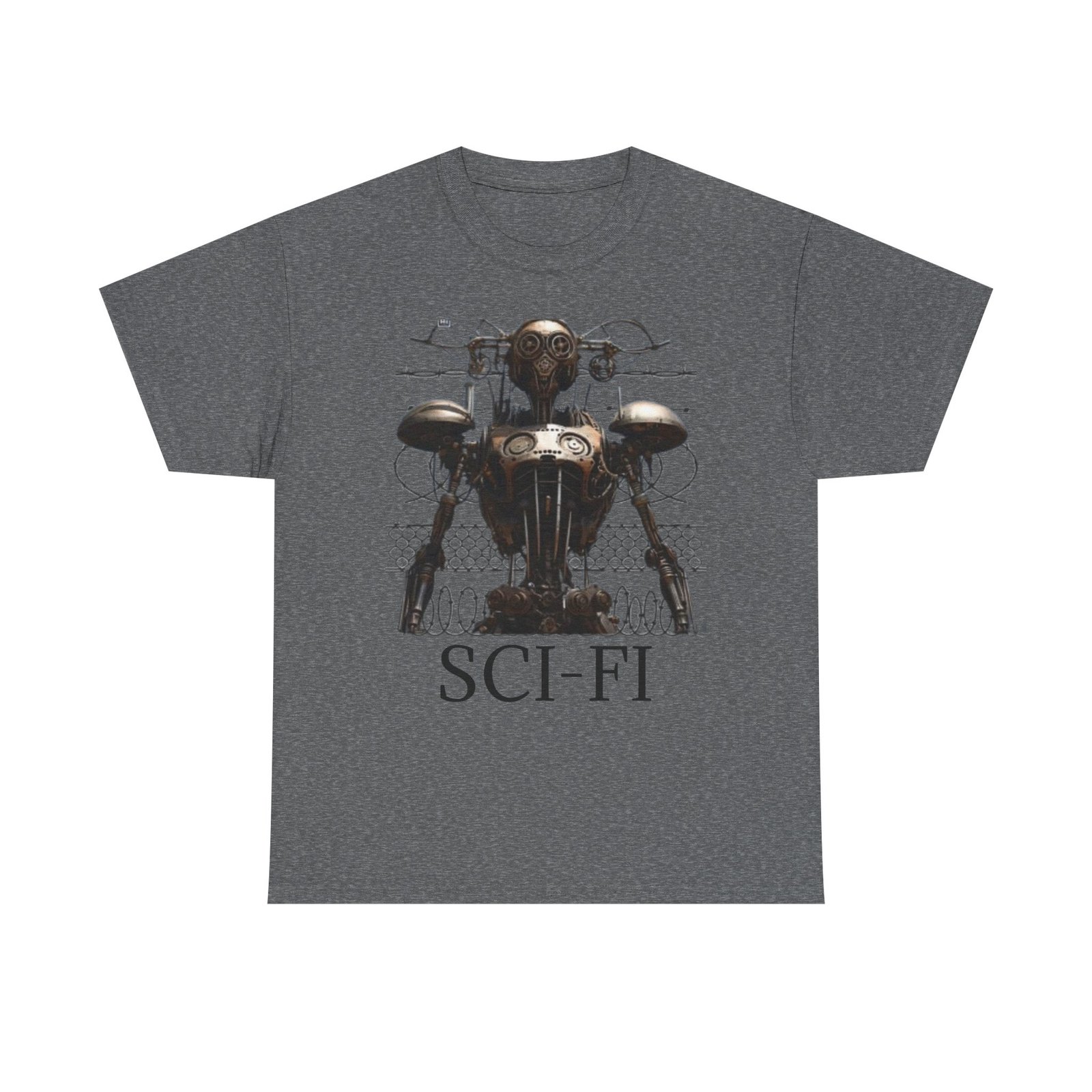 Sci-Fi Robot Futuristic Tee, Unisex Cotton T-Shirt, Geeky Clothing, Perfect Gift for Sci-Fi Lovers, Casual Wear, Unique Graphic Tee - Image 41