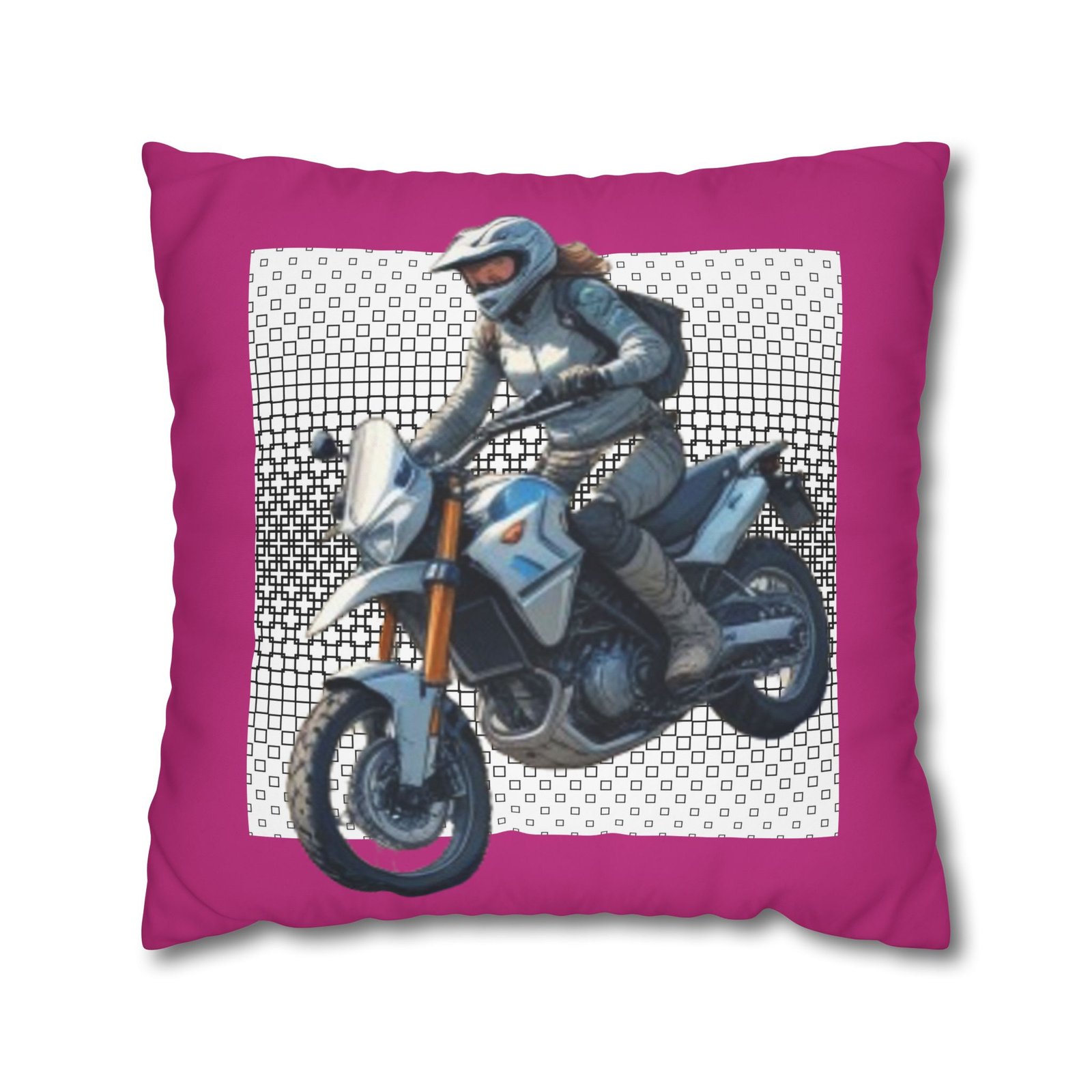 Scrambling Bikes Square Poly Canvas Pillowcase - Image 13