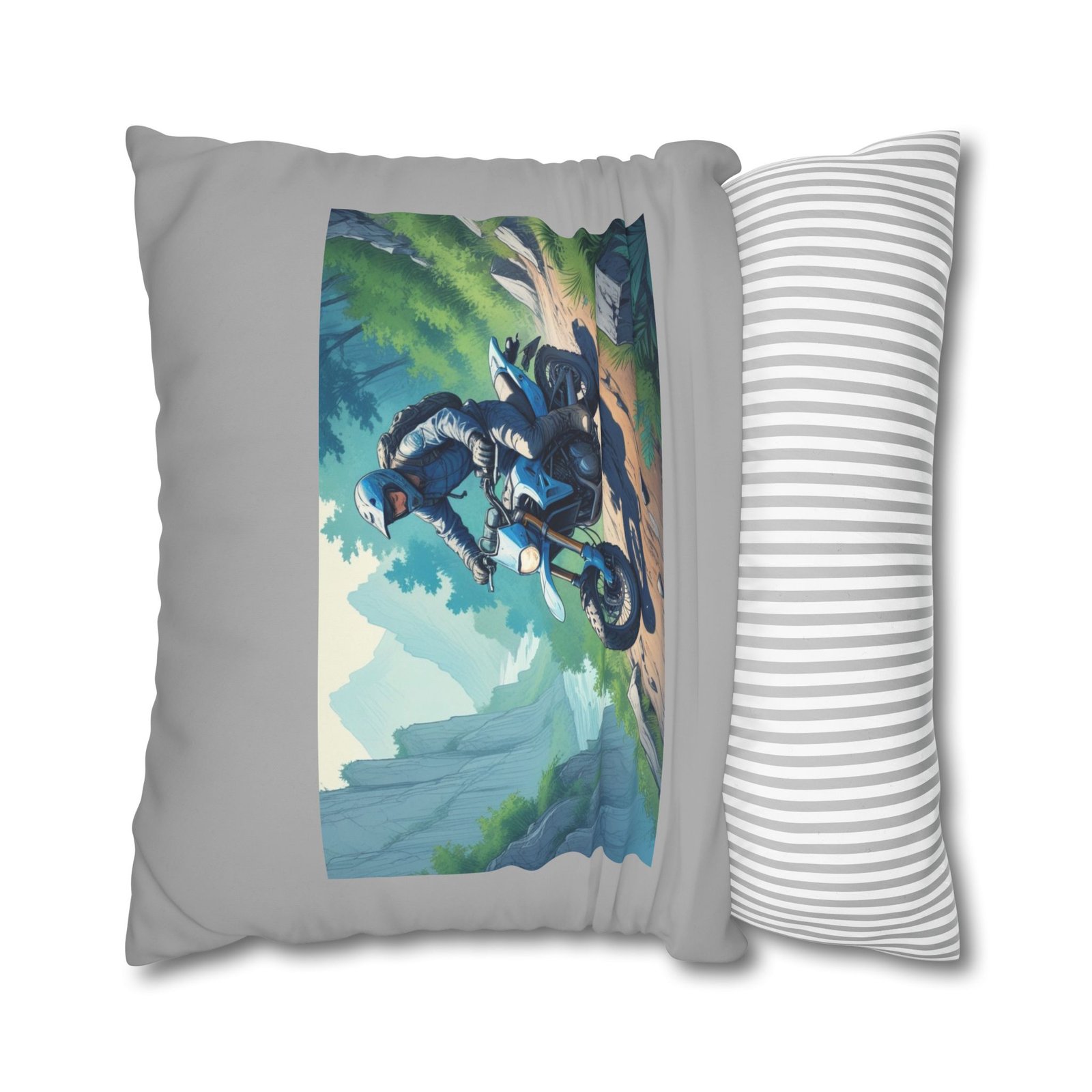 Scrambling Bikes Square Poly Canvas Pillowcase - Image 18
