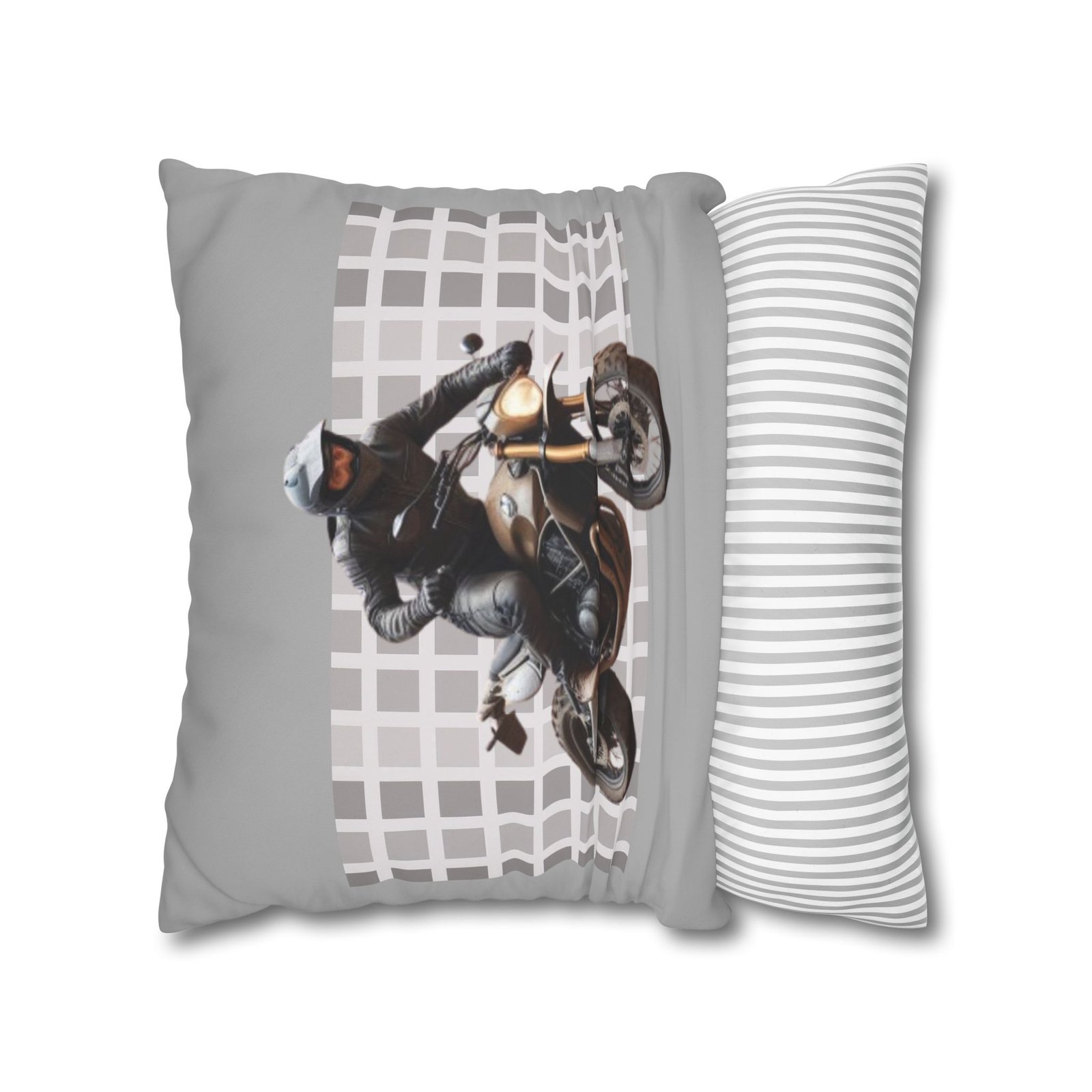 Scrambling Bikes Square Poly Canvas Pillowcase - Image 10