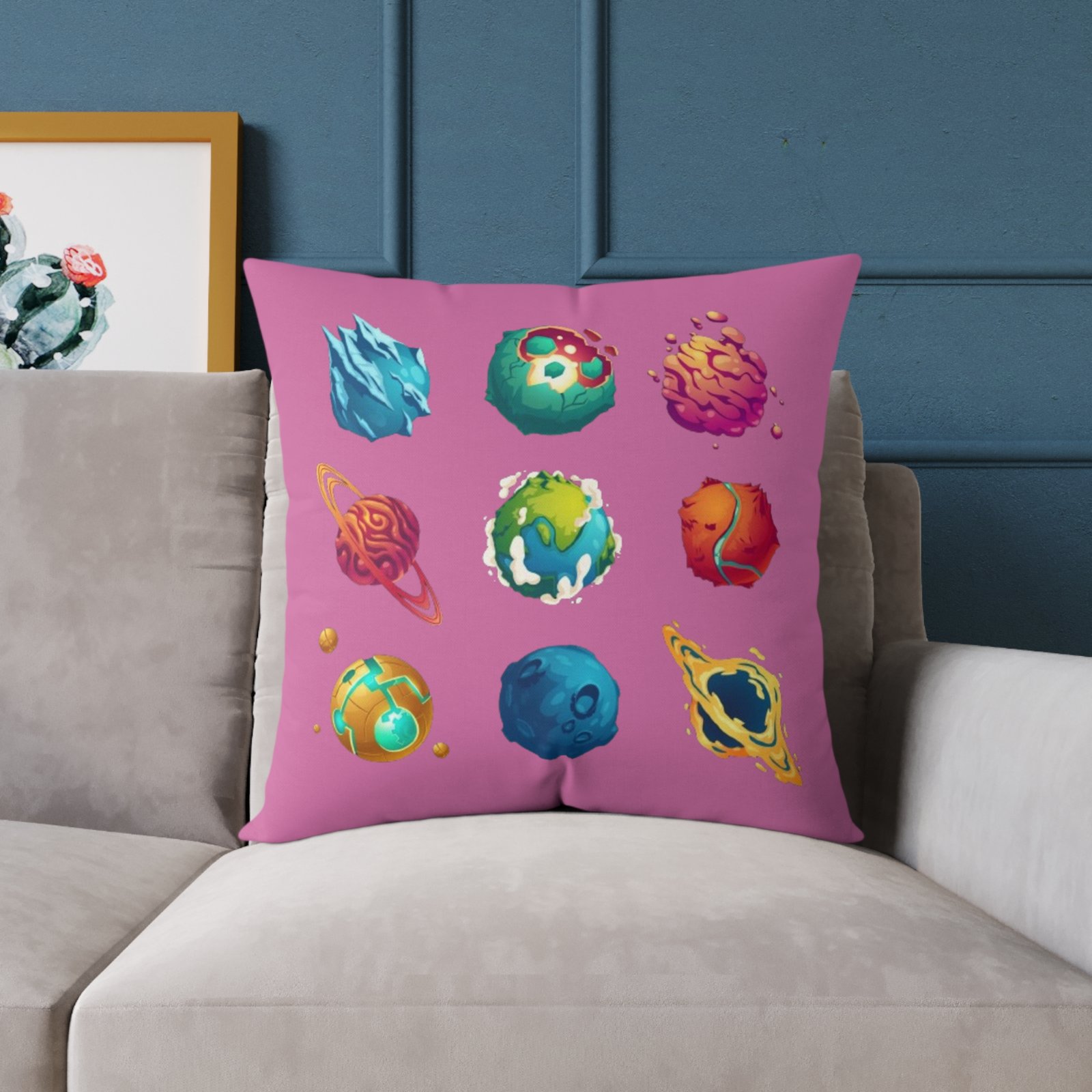 Outer Space Square Poly Canvas Pillow - Image 15