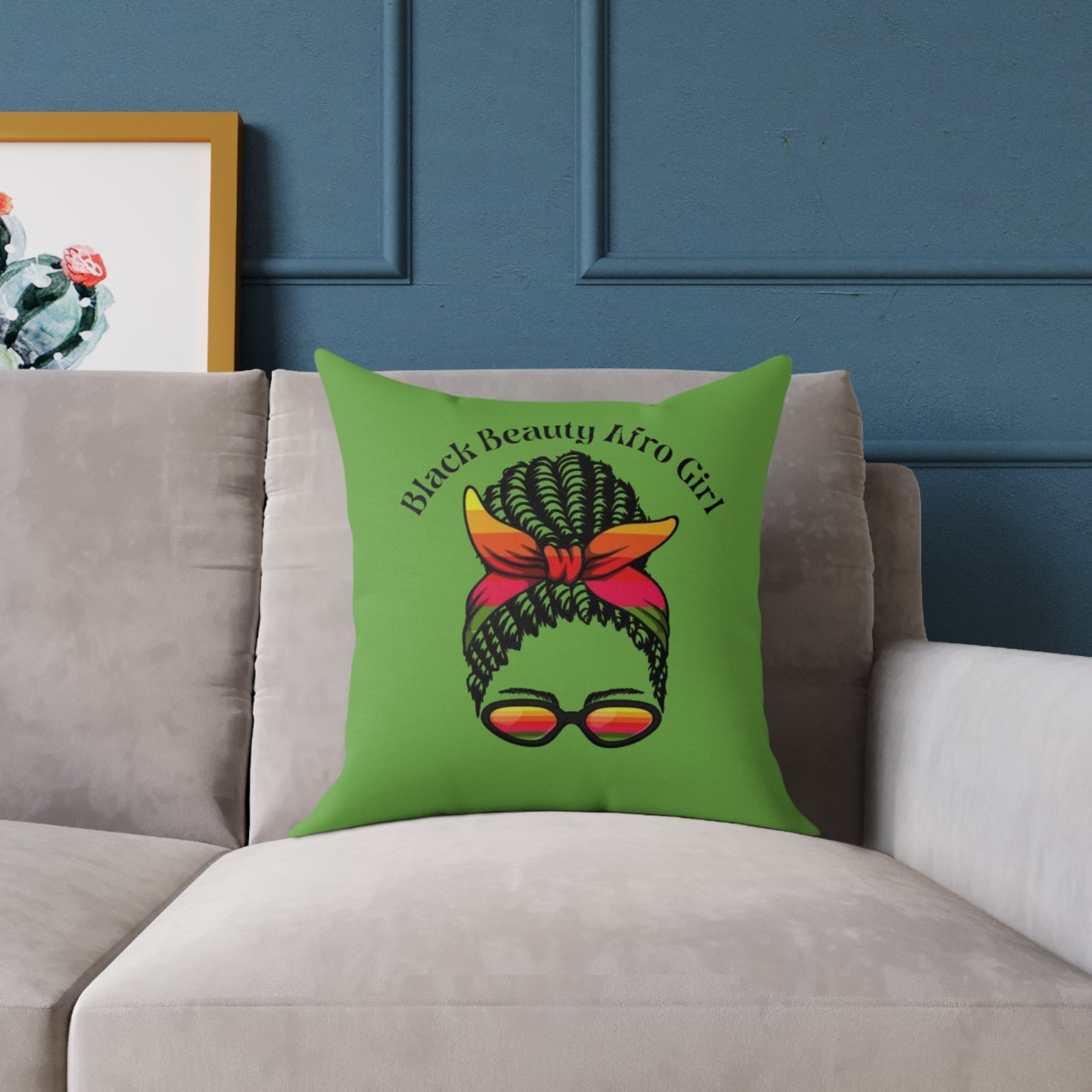 Jamaica Reggae Rasta Music Spliff Cannabis Square Poly Canvas Pillow 08 - Image 7