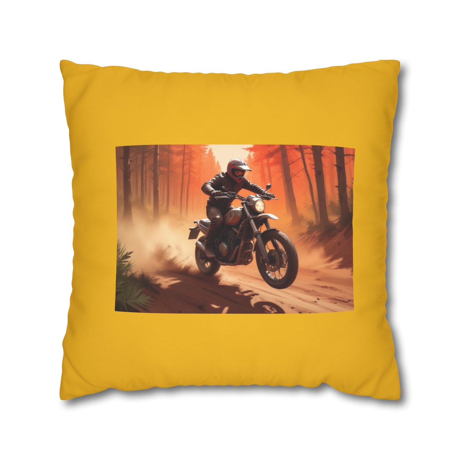 Scrambling Bikes Square Poly Canvas Pillowcase - Image 13