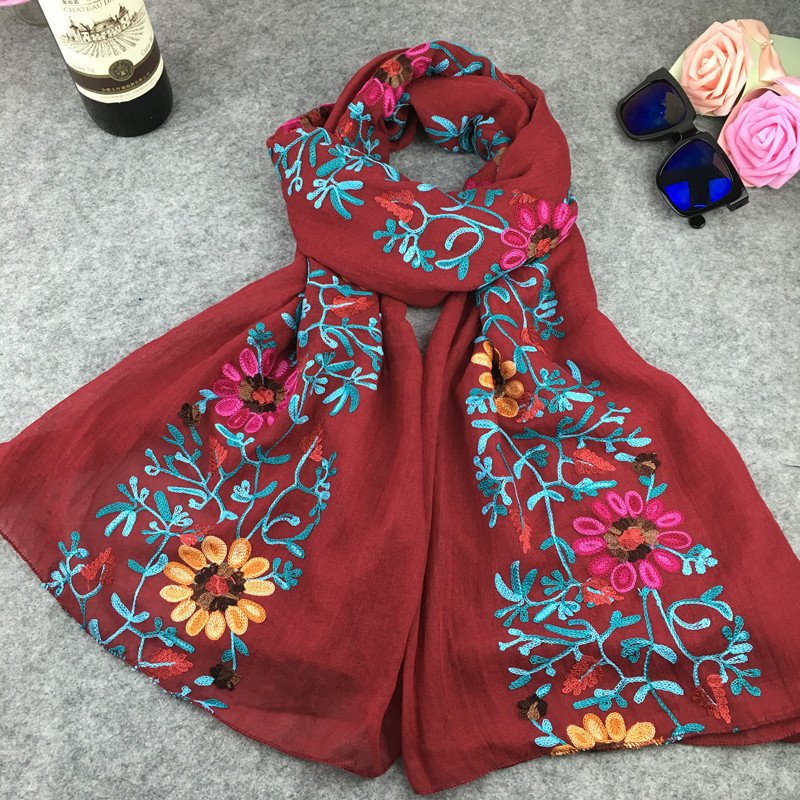 Indian Nibor Cotton And Linen Scarf - Image 2