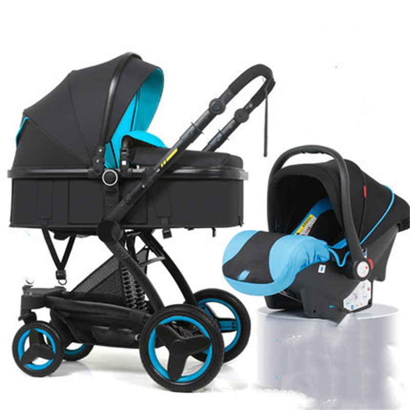 High Landscape Baby Stroller Basket Can Sit And Lie Folded - Image 6