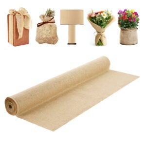 Burlap Fabric Roll, 40” X 30 Ft & 50 X 50 High Density Wide Natural Burlap Fabric Rolls, Jute Fabric Burlap Tree Wrap Roll, For Decor, Crafts, Wedding, Gardening, Plant & Tree Winter Covering