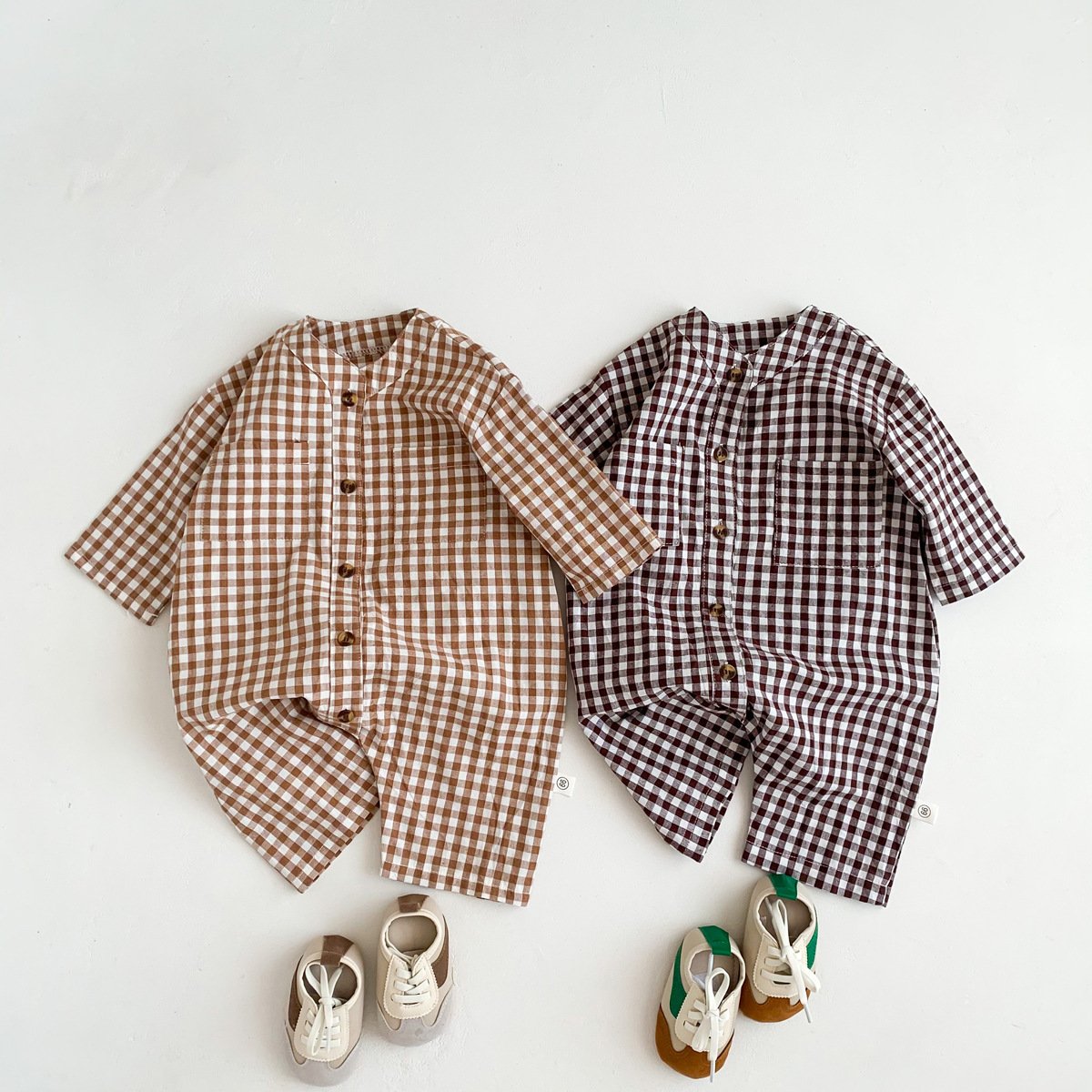 Baby Jumpsuit Spring Autumn Baby Boy Newborn Long Sleeve Baby Girl Clothes Toddler Plaid CardiganClothing - Image 8