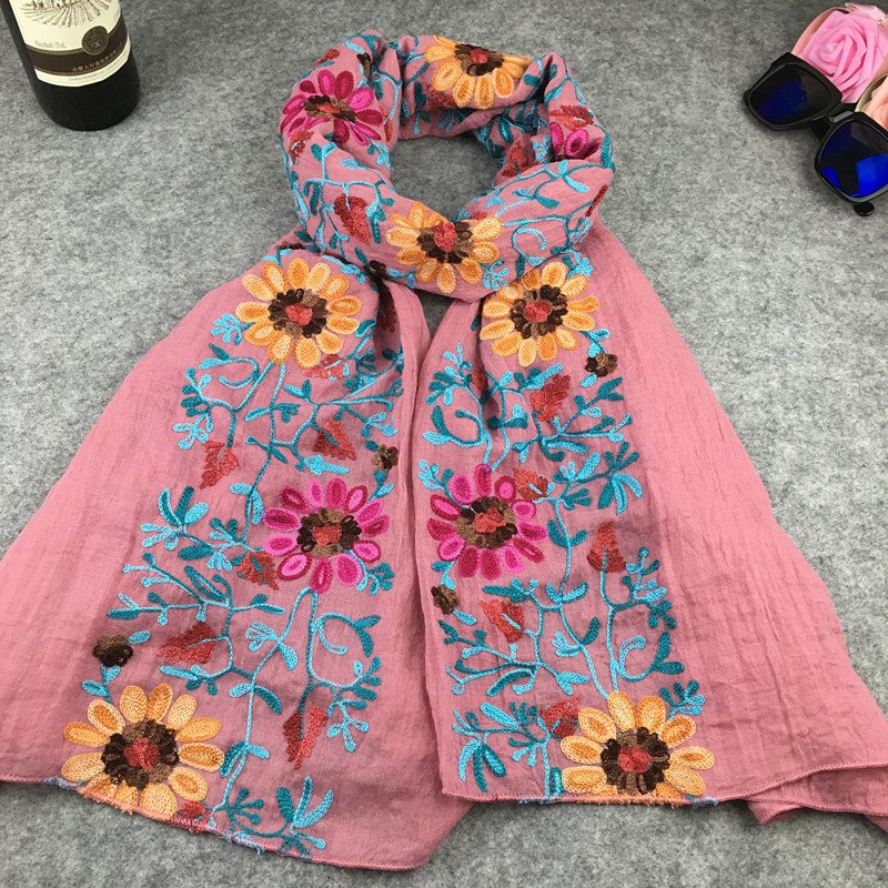 Indian Nibor Cotton And Linen Scarf - Image 7