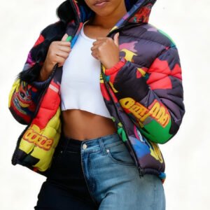 Women's Jackets, Cute Short Warm Coats, Fashionable Casual Cardigan Coats, Colorful Parkas