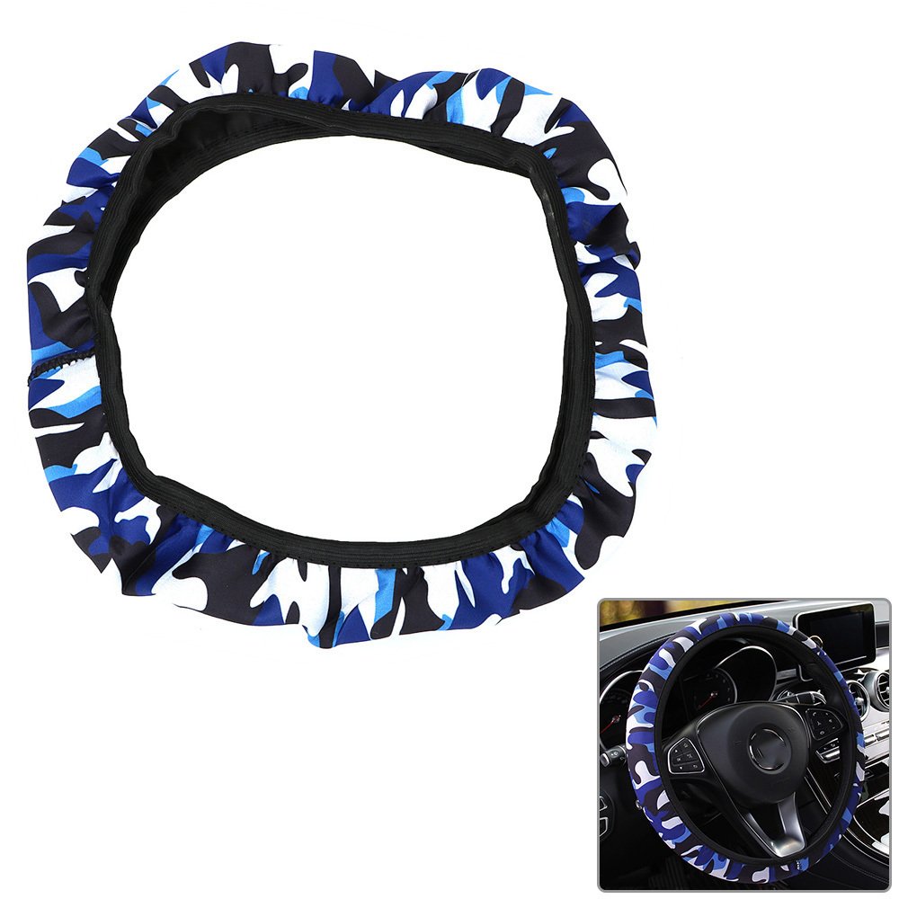 Camouflage Car Steering-wheel Cover Car Styling SBR Lycra Steering Cover Auto Interior Accessories Anti-slip Wheel Protector - Image 3