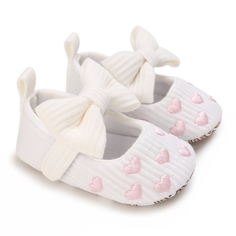 0-1 Years Old Baby Cotton Love Pattern Princess Baby Toddler Shoes - Image 4