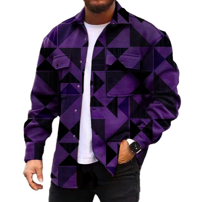 3D Digital Printing Coat Autumn Fashion Casual Men's Jackets Shirt - Image 6