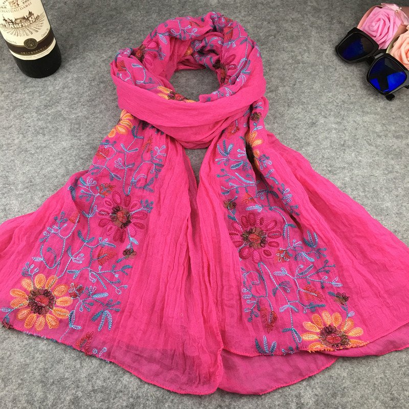 Indian Nibor Cotton And Linen Scarf - Image 6