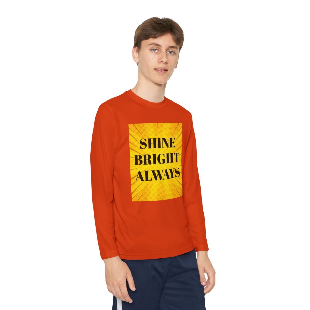 Motivational Quote Phrase Youth Long Sleeve Competitor Tee - Image 23