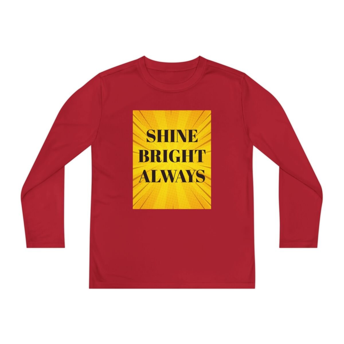 Motivational Quote Phrase Youth Long Sleeve Competitor Tee - Image 53
