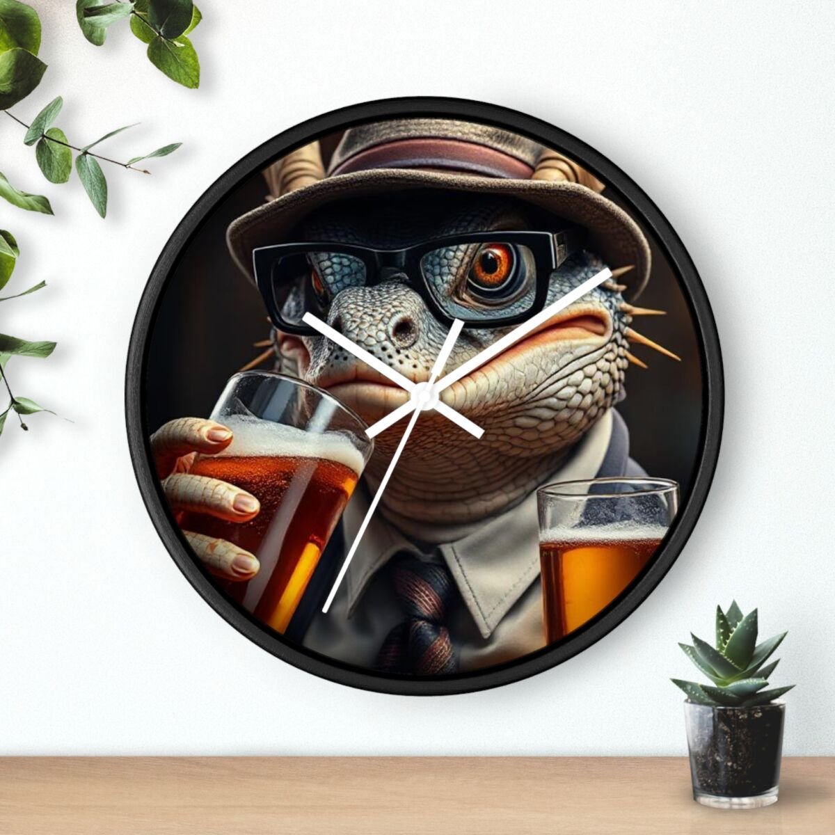 Wall Clock - Bearded Dragon Chamelion Gecko Water Dragon iguana Design - Image 6