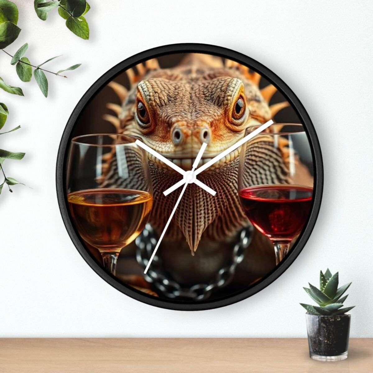 Wall Clock - Bearded Dragon Chamelion Gecko Water Dragon iguana Design - Image 6