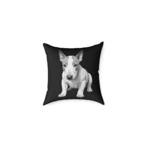 English Bull Terrier Square Poly Canvas Pillow