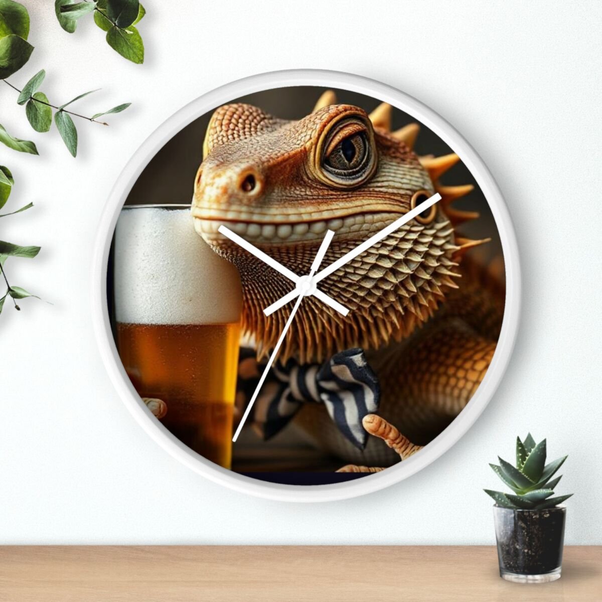 Wall Clock - Bearded Dragon Chamelion Gecko Water Dragon iguana Design - Image 12