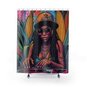 Shower Curtains - Cartoon Ethnic Graffiti Art