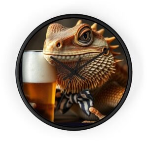 Wall Clock - Bearded Dragon Chamelion Gecko Water Dragon iguana Design