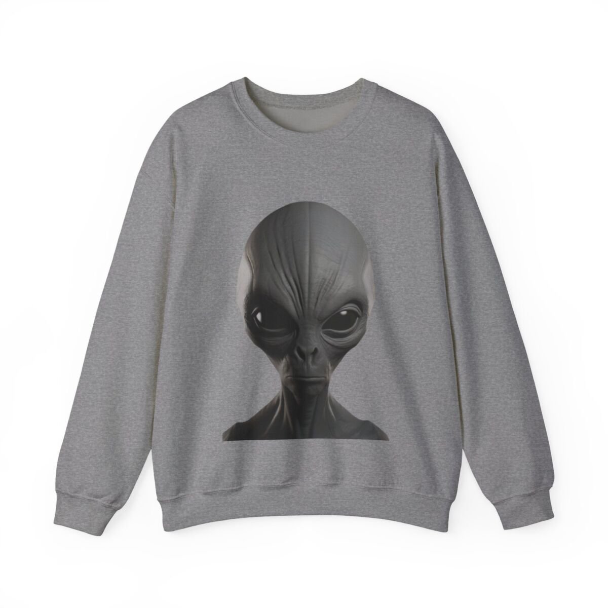 C ute A lien Pr in t Unise x Heavy Blend™ Crewneck Sweatshirt Alien Hoodie , Cute Alien Gif t, Sweater, Unique Sweatshirt, prin t Hoodie. - Image 29