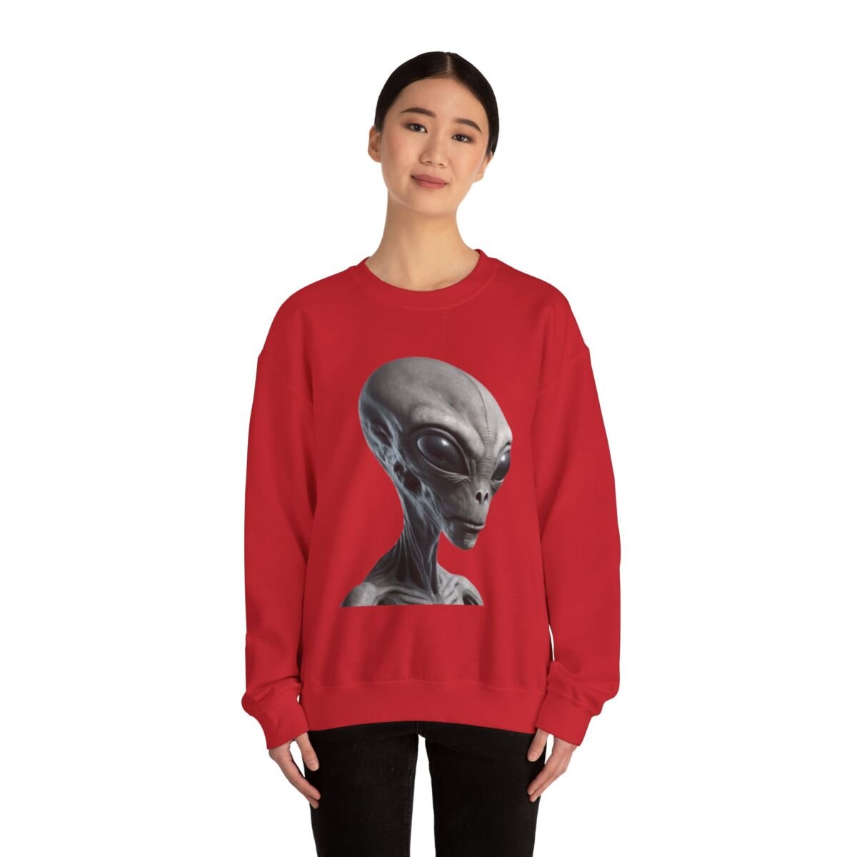 A lien Sweater, Retro A lien Graphic Unique Prin t Sweatshirt, Unise x, Heavy Blend™ Crewneck Sweatshirt Crewneck Cu te A lien Gif t, - Image 48