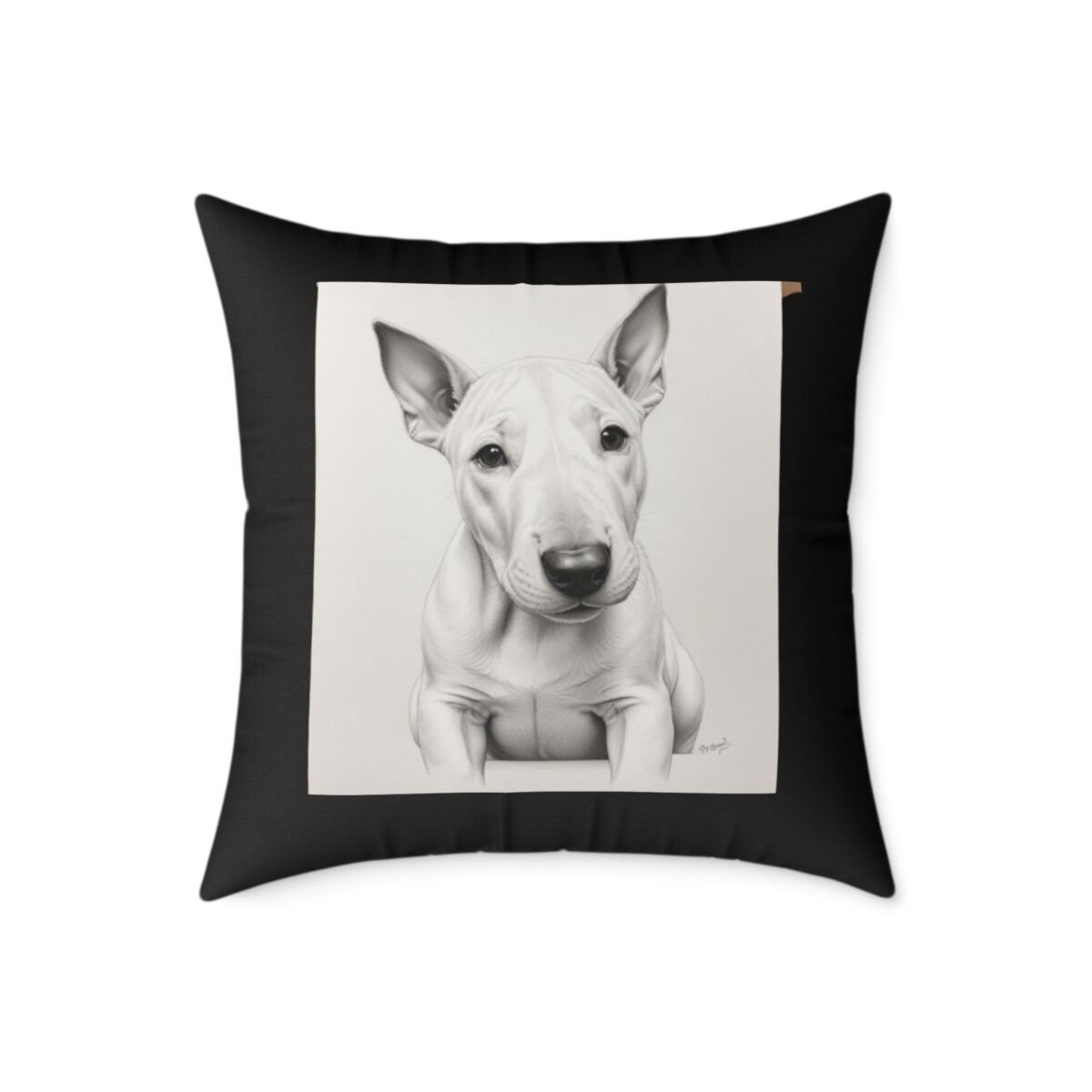 English Bull Terrier Square Poly Canvas Pillow - Image 13