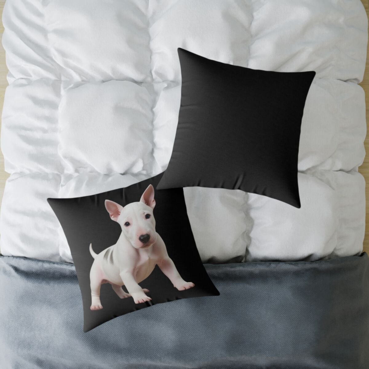 English Bull Terrier Square Poly Canvas Pillow - Image 16