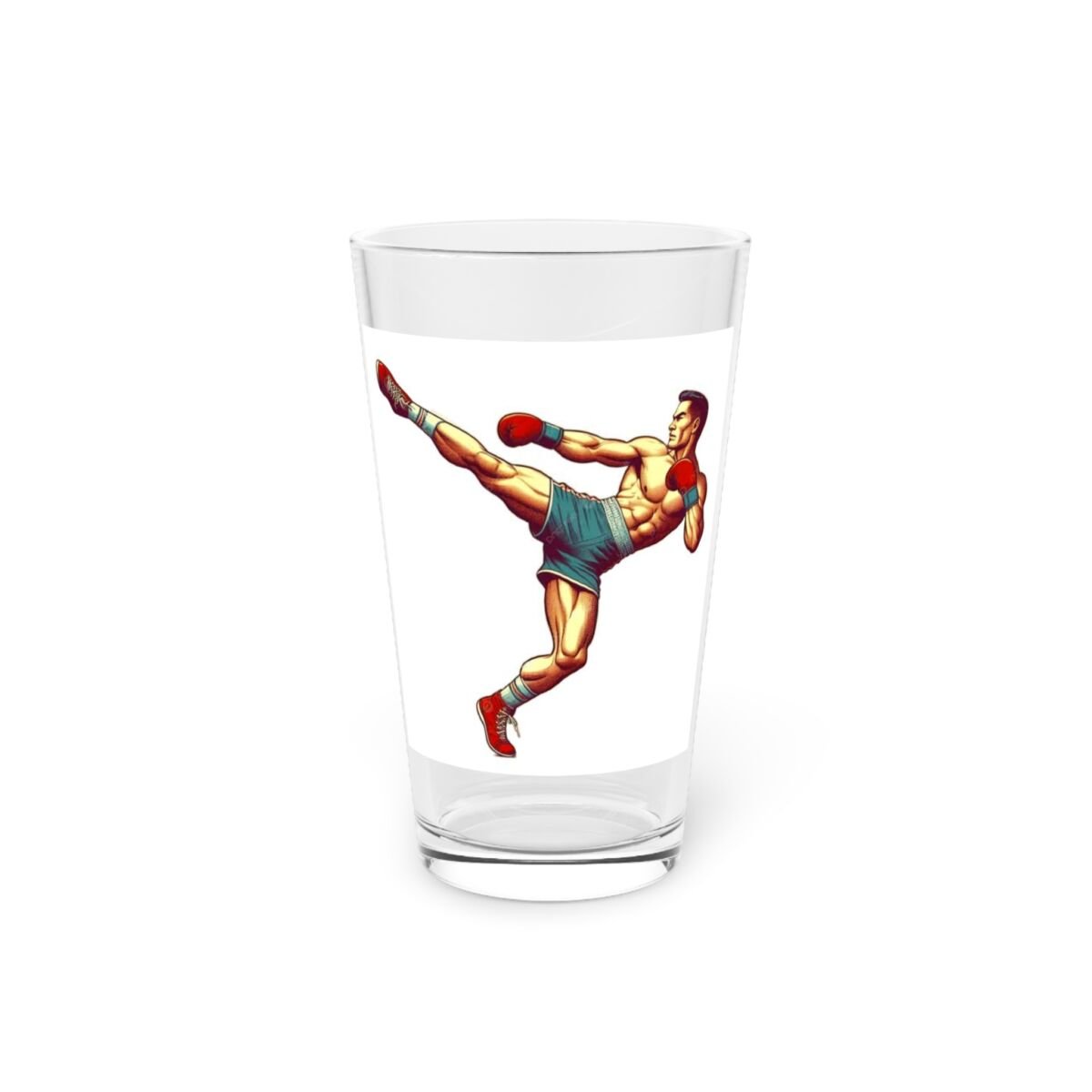 Boxing Kick-boxing Sport Pint Glass, 16oz