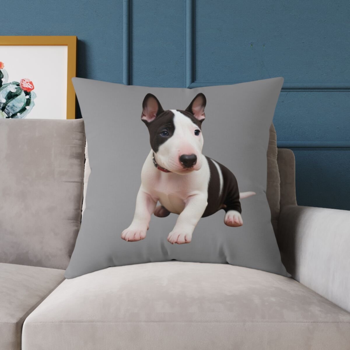 English Bull Terrier Square Poly Canvas Pillow - Image 19