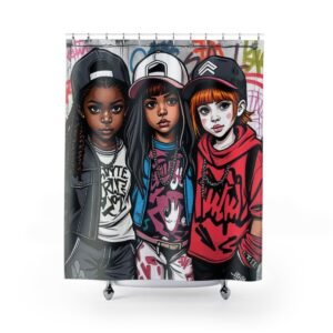 Shower Curtains - Cartoon Ethnic Graffiti Art